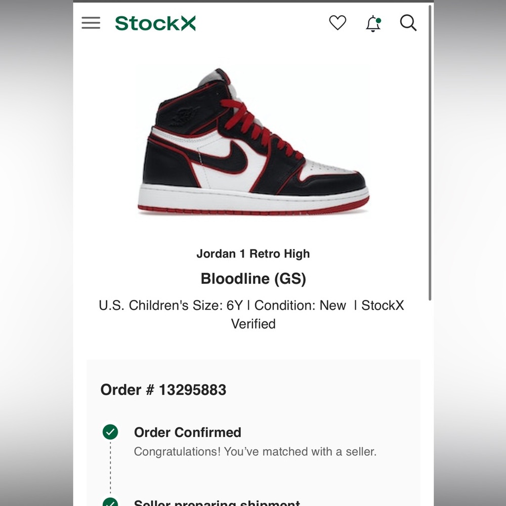 Jordan 1 Retro High Bloodline (GS)